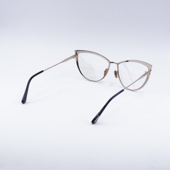 Tom Ford FT5877-B 001 Eyeglasses Black/Gold 56mm Cat Eye Frame - Picture 5 of 10